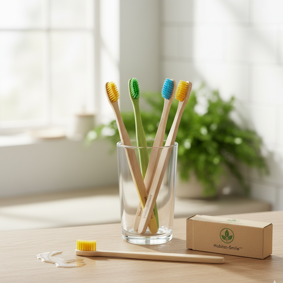 The Habitat-Smile™ Eco-Toothbrush | Sustainable Bamboo & Charcoal Fiber Toothbrush