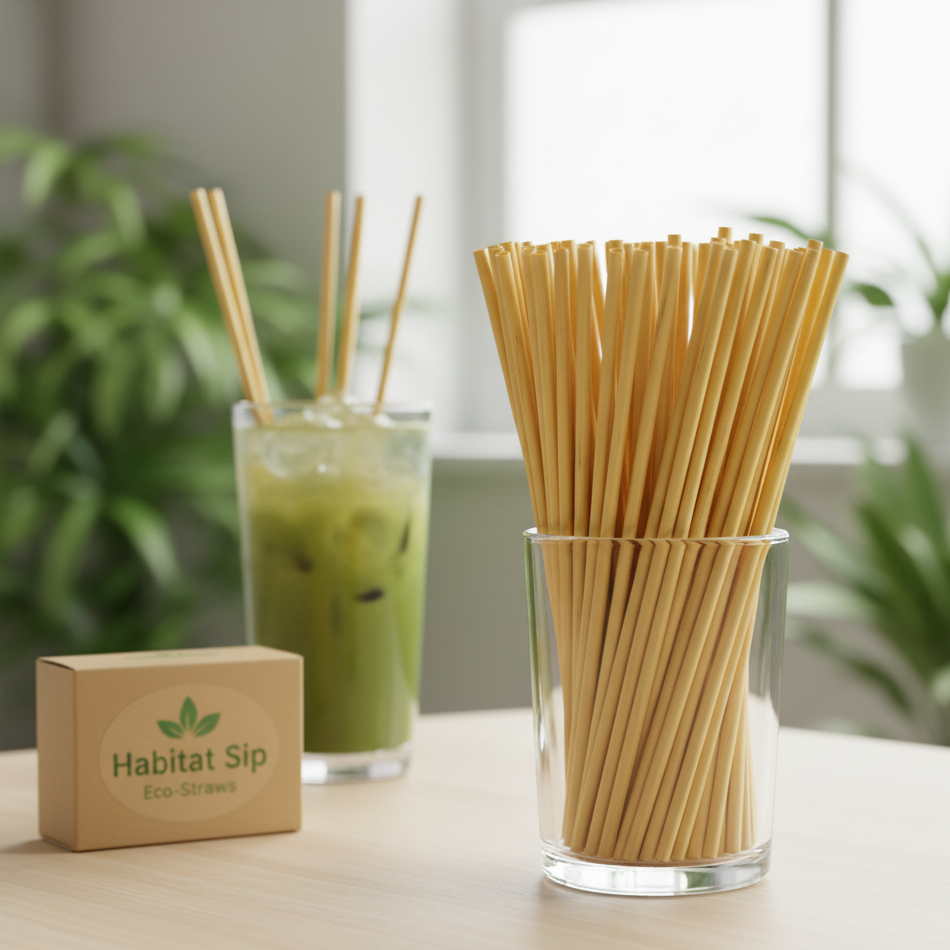 The Habitat Sip™ Eco-Straws | 100% Biodegradable Wheat Straws